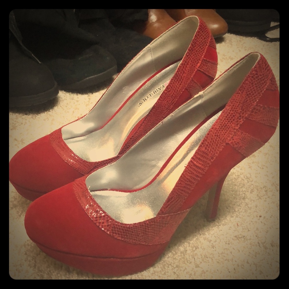 Pumps 5 inches high.
